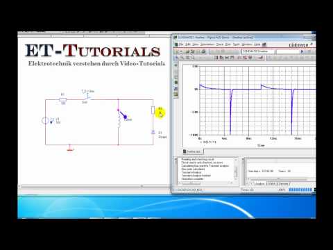 Schaltvorgänge an der Spule simuliert mit PSPICE
